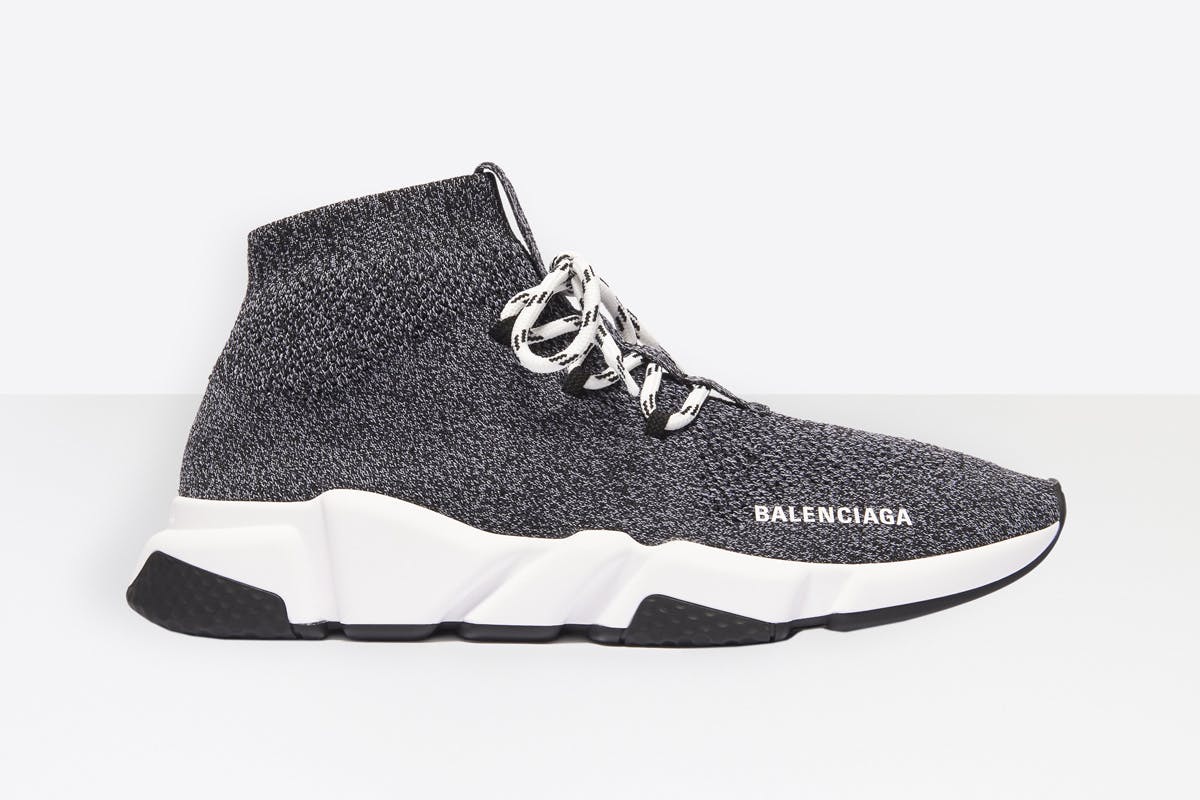 red and blue balenciaga runners